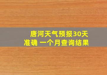 唐河天气预报30天准确 一个月查询结果